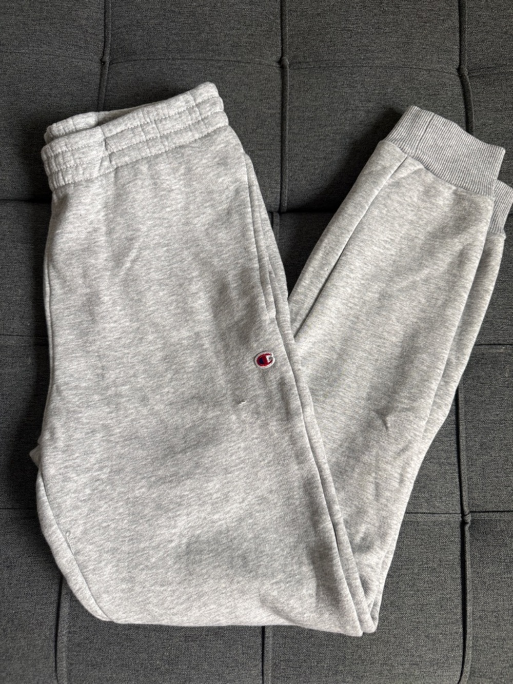 Champion Kids Heather Gray Jogger Sweatpants with Logo